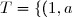 T=\lbrace (1,a),(1,b),(3,c),(4,d)\rbrace
